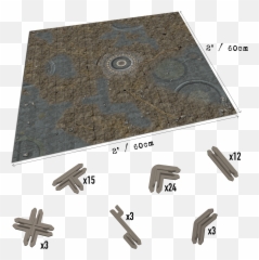 Scifi Terrain Alien Catacombs Core Set - Modular Card 40k png