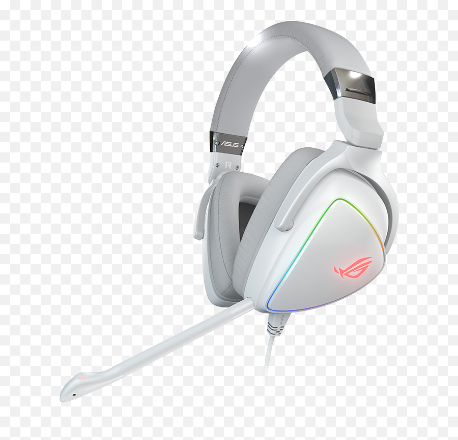 Rog Delta White Edition Usb Headsets Gaming - Rog Asus White Headset Png,Casque Icon Variant Etched