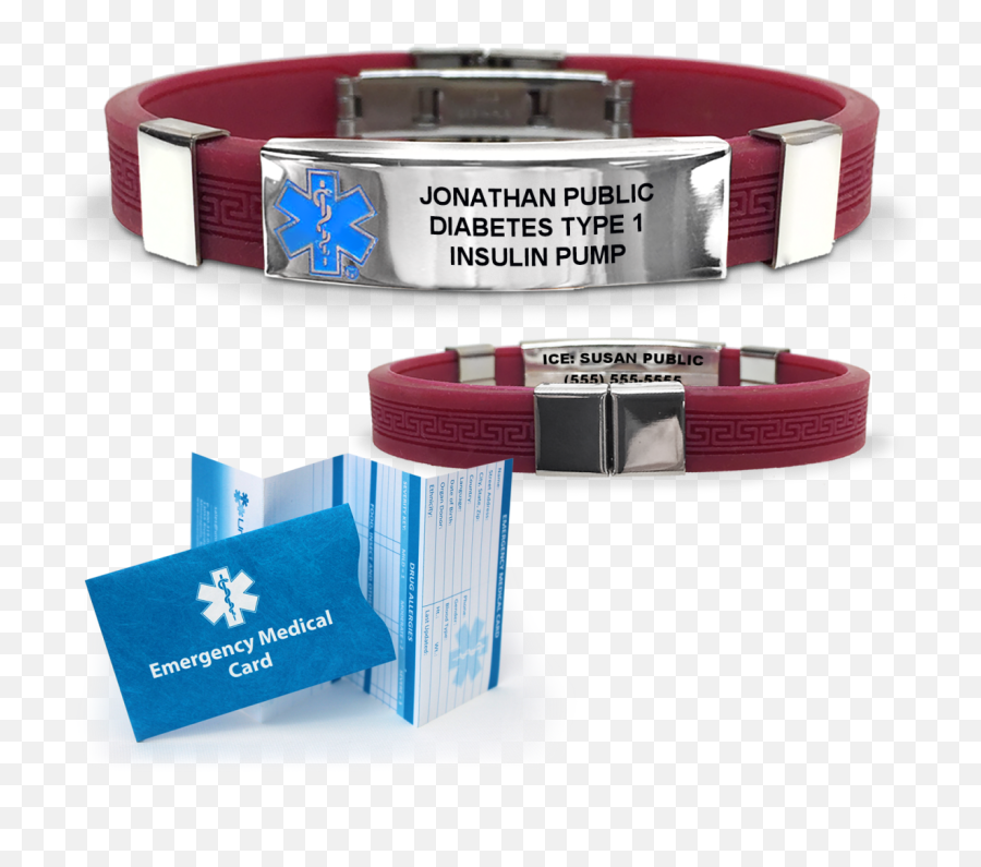 Designer Series - Greek Keystone Inset Medical Alert Id Bracelet Purple Free Shipping Free Engraving Png,Medic Alert Icon