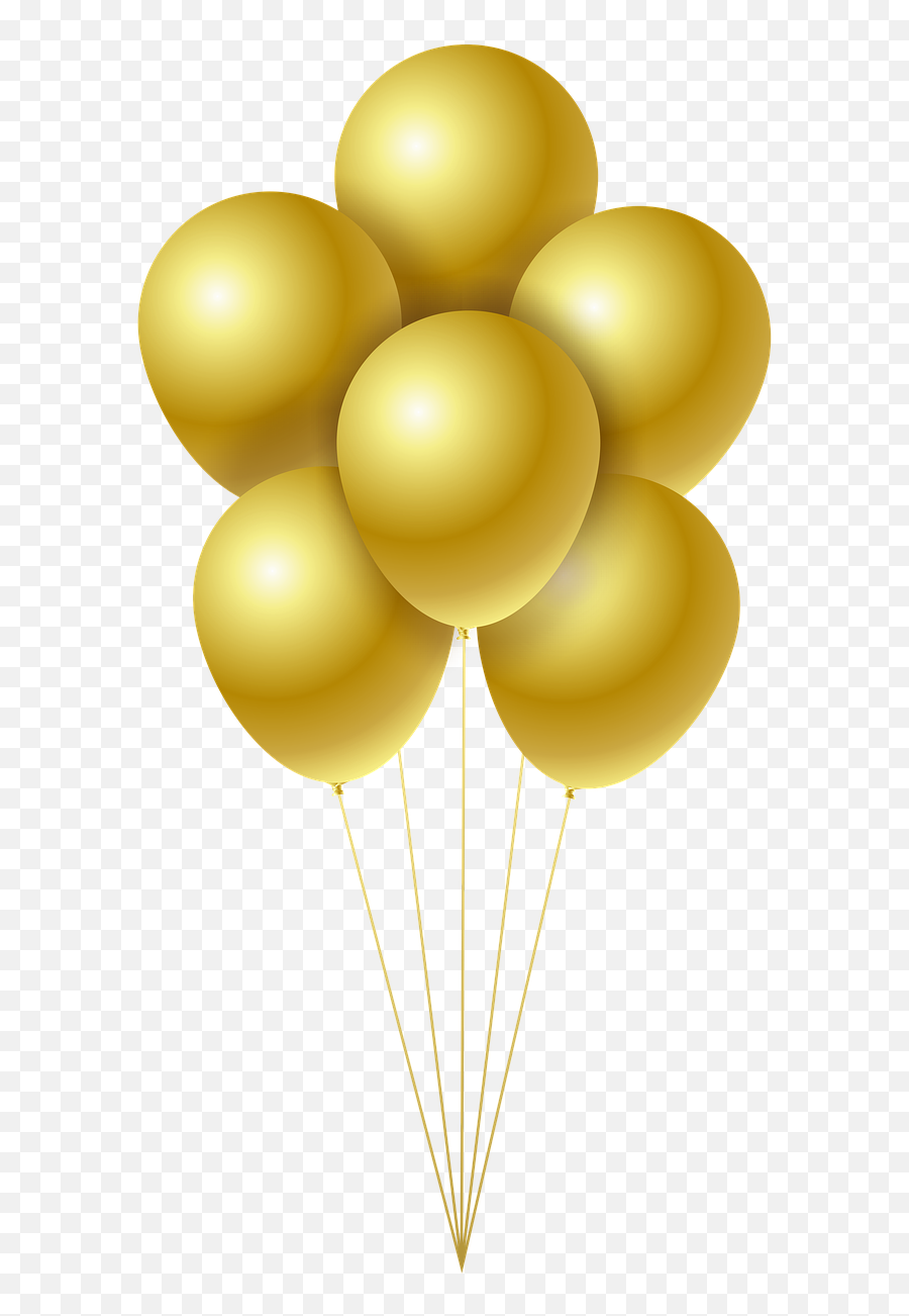 Download Hd Balloons Carnival Event - Transparent Background Clear Background Golden Balloons Transparent Png,Balloons Png Transparent Background