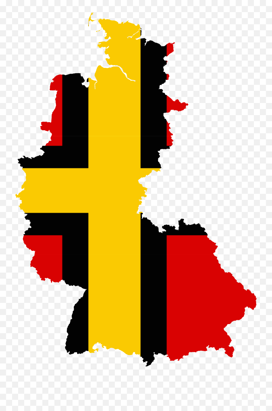 Flag Map Of West Germany - Germany Map And Flag Png,Germany Png