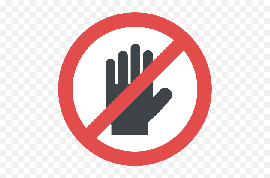 No Touch - Free Signaling Icons Stop Hand Icon Png,Touch Png