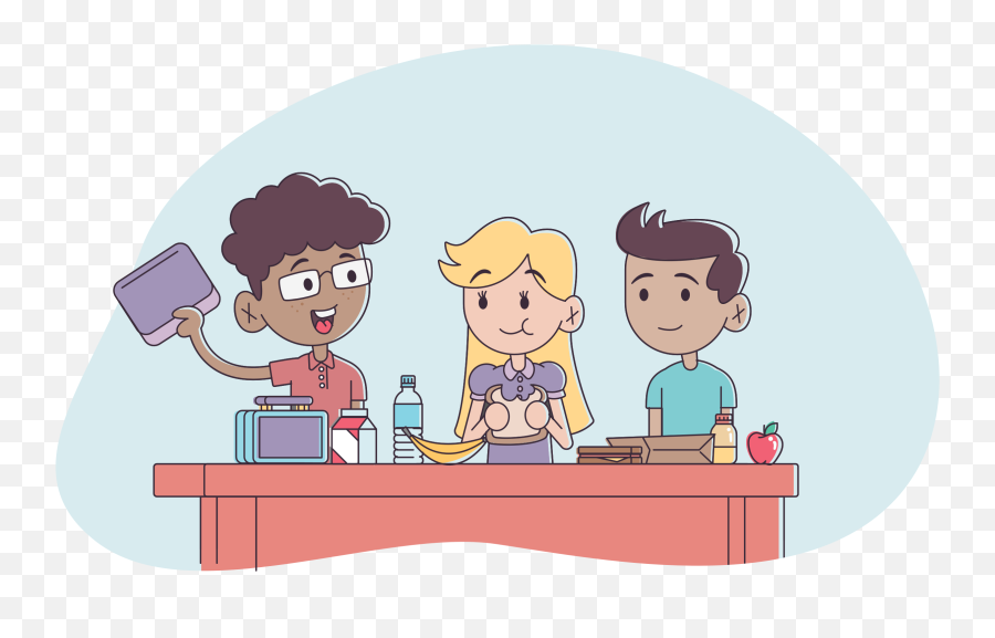 Download Students Having Lunch - Student Lunch Clipart Png,Lunch Png