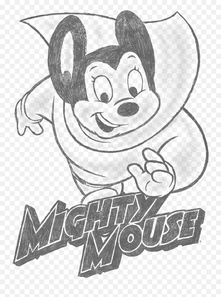 Mighty Mouse Sketch Menu0027s Regular Fit T - Shirt Mighty Mouse Png,Mighty Mouse Png