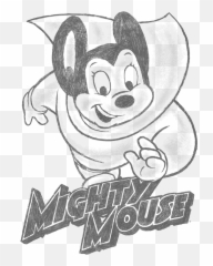 Mighty Mouse Sketch Menu0027s Regular Fit T - Shirt Mighty Mouse Png,Mighty Mouse Png
