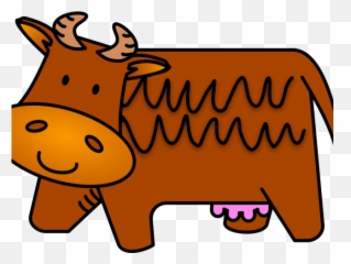 Cattle Clipart Brown Cow - Png Download Full Size Clipart Cute Cow Clip Art Black And White,Cow Png