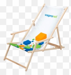 Promotional Beach Chair With Arm Rest - Beach Chair With Logo Png,Beach Chair Png