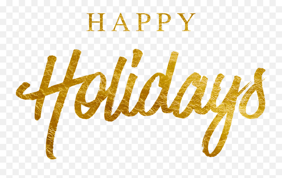 Happy Holidays Text Png - Happy Holidays Png Gold,Happy Holidays Png Transparent