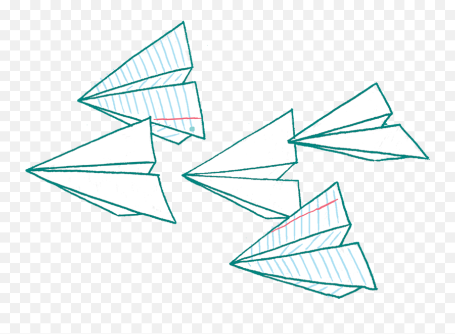 Paper Planes - Origami Drawing Paper Plane Png,Paper Airplane Png