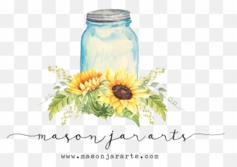 Download Drawn Mason Jar Sunflower Png - Transparent Clip Art