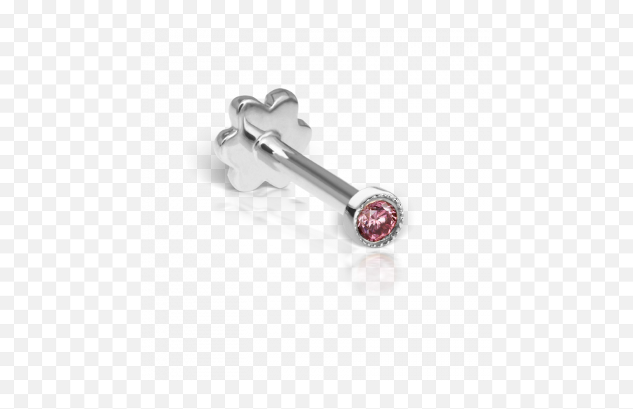 15mm Pink Diamond Scalloped Set Threaded Stud Maria Tash - Earring Png,Pink Diamond Png