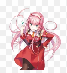 Franxx Zero Two Transparent Png Image - Re Zero Pink Hair,Zero Two Png