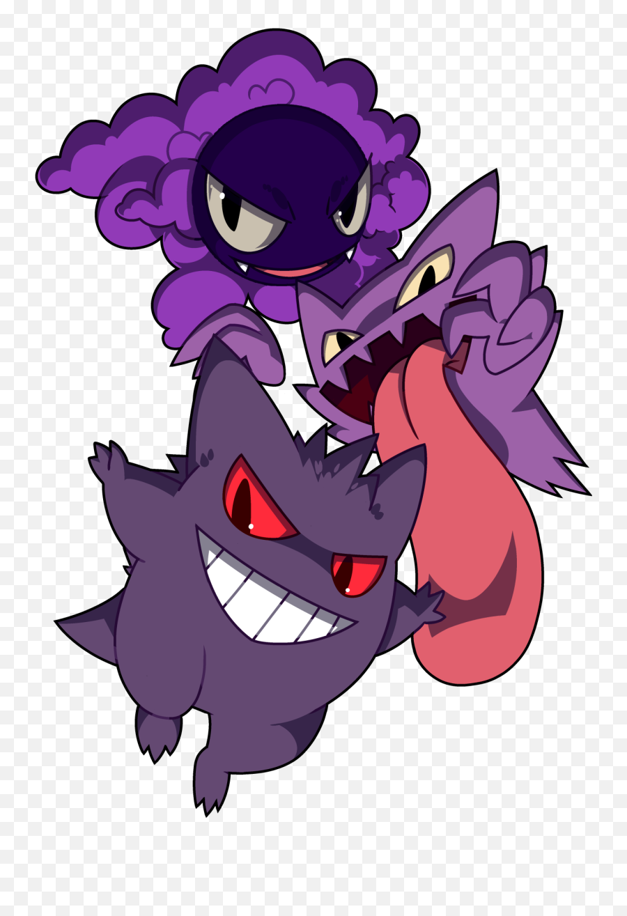 Gastly Haunter And Gengar - Gastly Haunter Gengar Png,Gastly Png