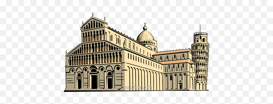 Pisa Royalty Free Vector Clip Art - Piazza Dei Miracoli Png,Leaning Tower Of Pisa Png