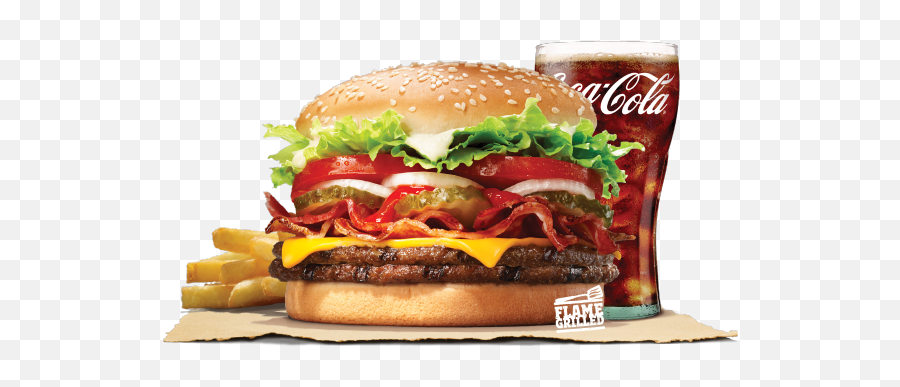 Double Whopper Bacon Cheese Value Meal - Double Whopper With Bacon And Cheese Png,Whopper Png