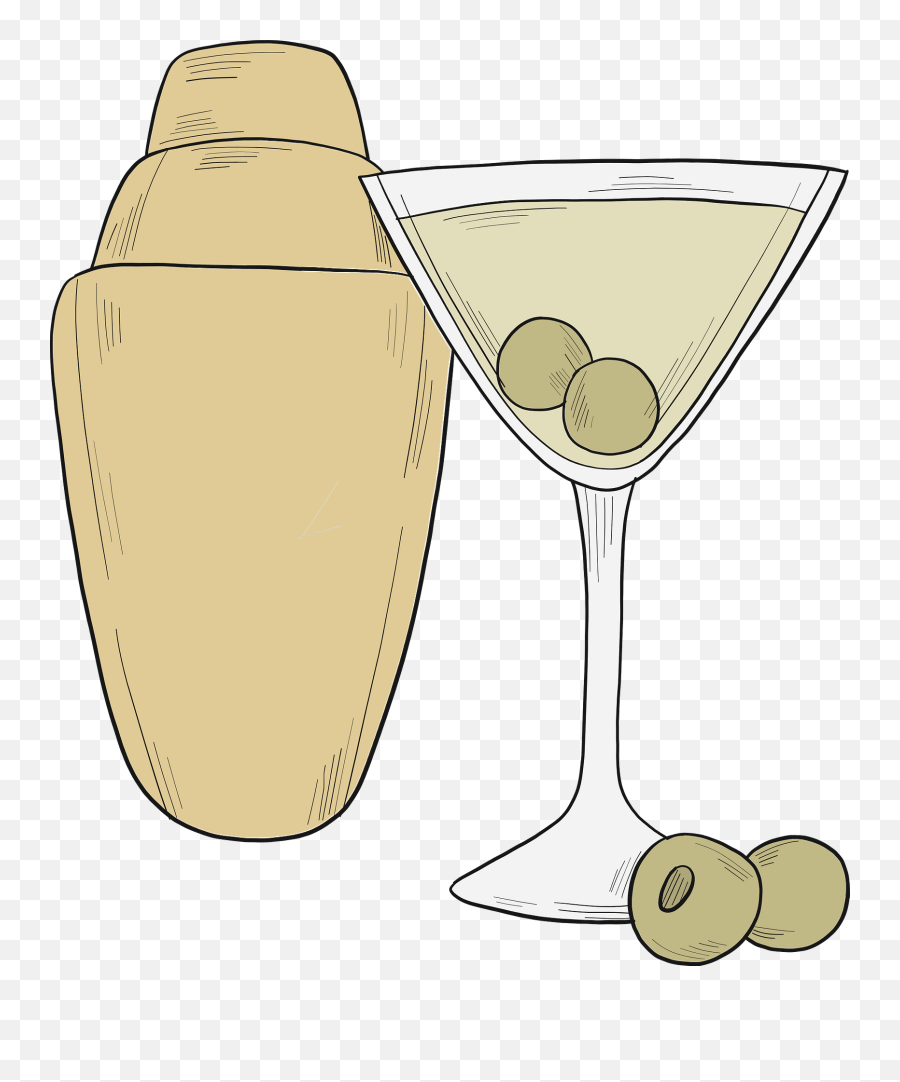 Martini Glass And Shaker Clipart - Domaine De Canton Png,Martini Glass Png