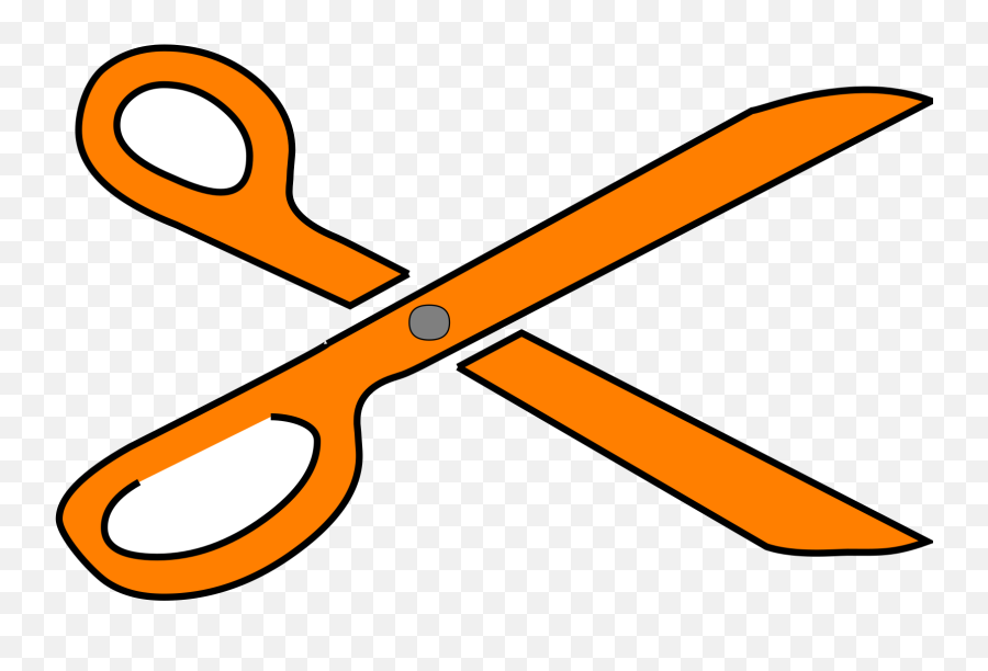 Svg Vector Scissors Clip Art - Orange Scissors Clipart Png,Scissors Clipart Png