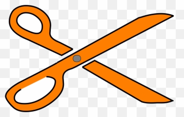 Svg Vector Scissors Clip Art - Orange Clipart png