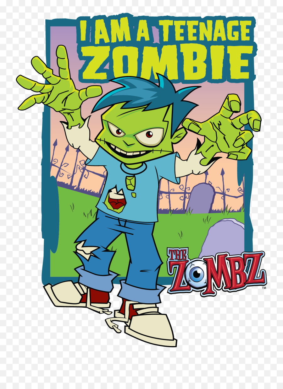 Download Hd Dk Of The Zombz Zombie Cartoon Horde - Zombie Png,Zombie Horde Png