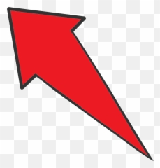 Enlarging Arrow Top Left Red - Png