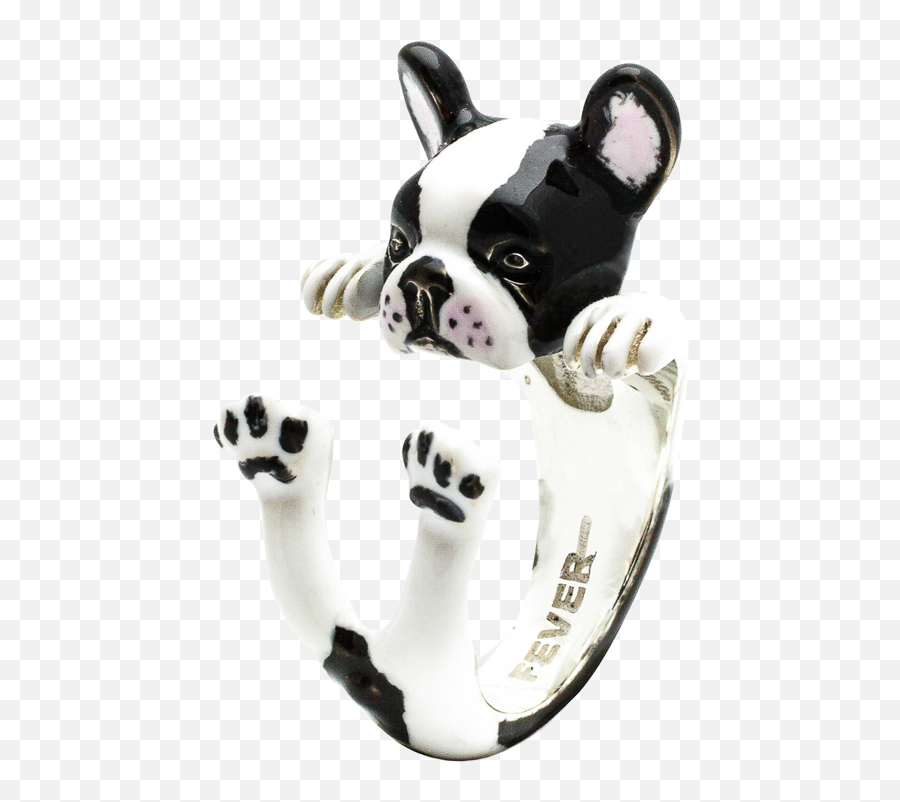 Dog Fever - French Bulldog Enamelled Hug Ring 762915 Bulldog Frances Anillos De Perros Png,Bull Dog Png