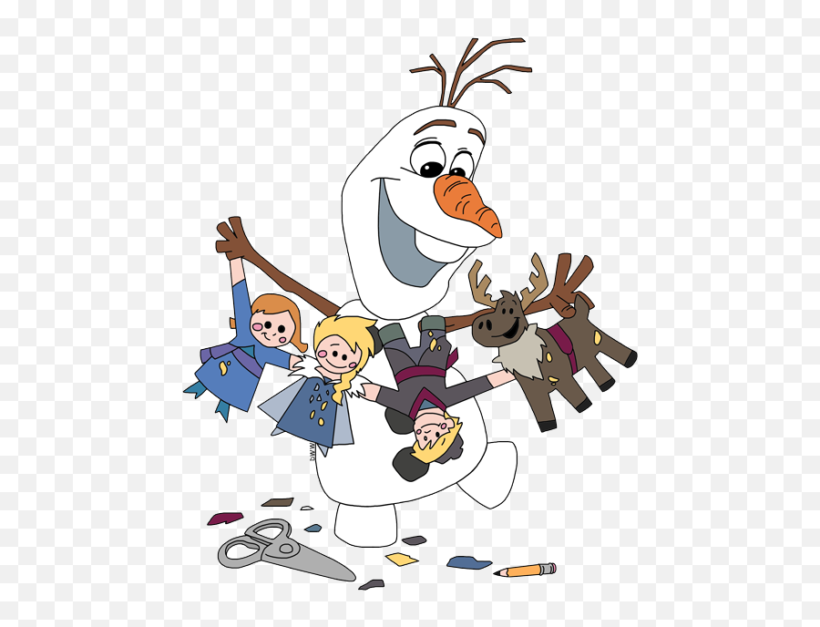Clip Art Disney Galore Holding Cutouts - Frozen Adventure Clipart Png,Olaf Transparent