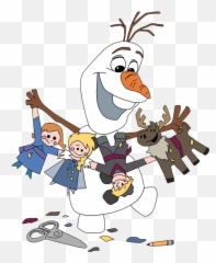 Clip Art Disney Galore Holding Cutouts - Frozen Adventure Clipart Png,Olaf Transparent
