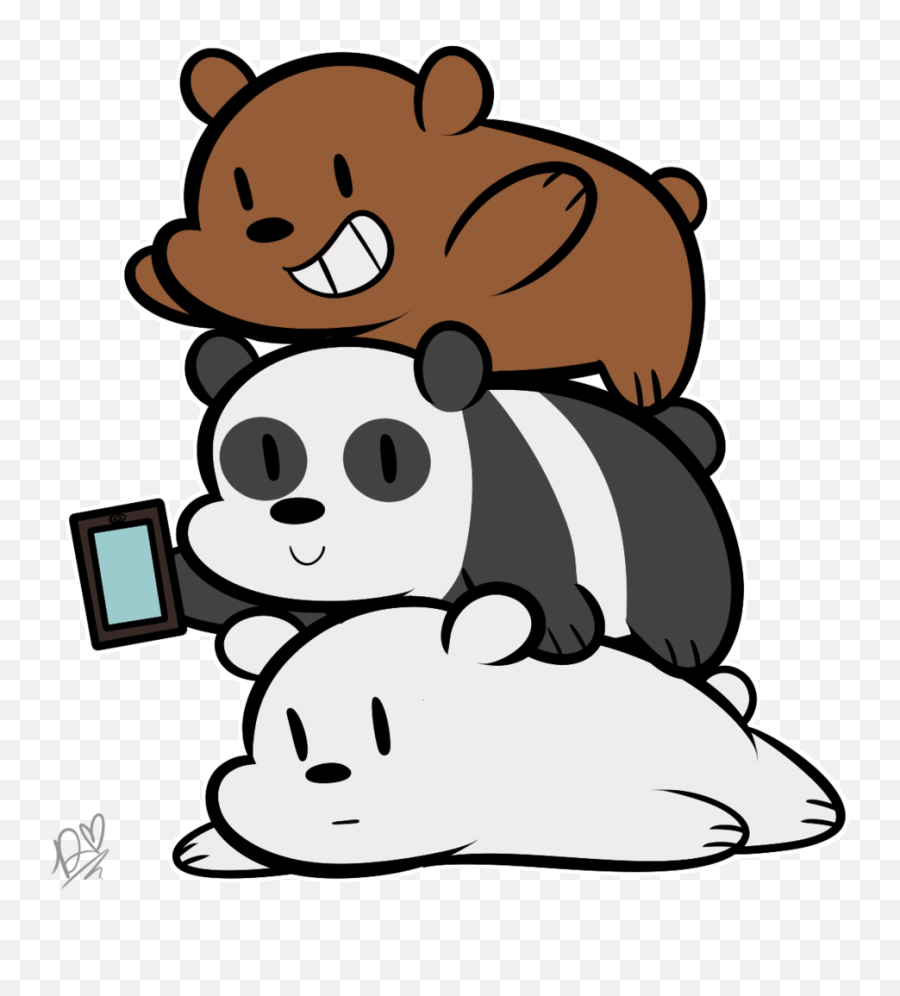 Panda Ice Bear And Grizzly Png Image - We Bare Bears Sticker Png,Ice Bear Png