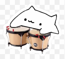 Cat Drum Girl Cool Tumblr White Unicorn - Bongo Cat Png,Cool Pngs
