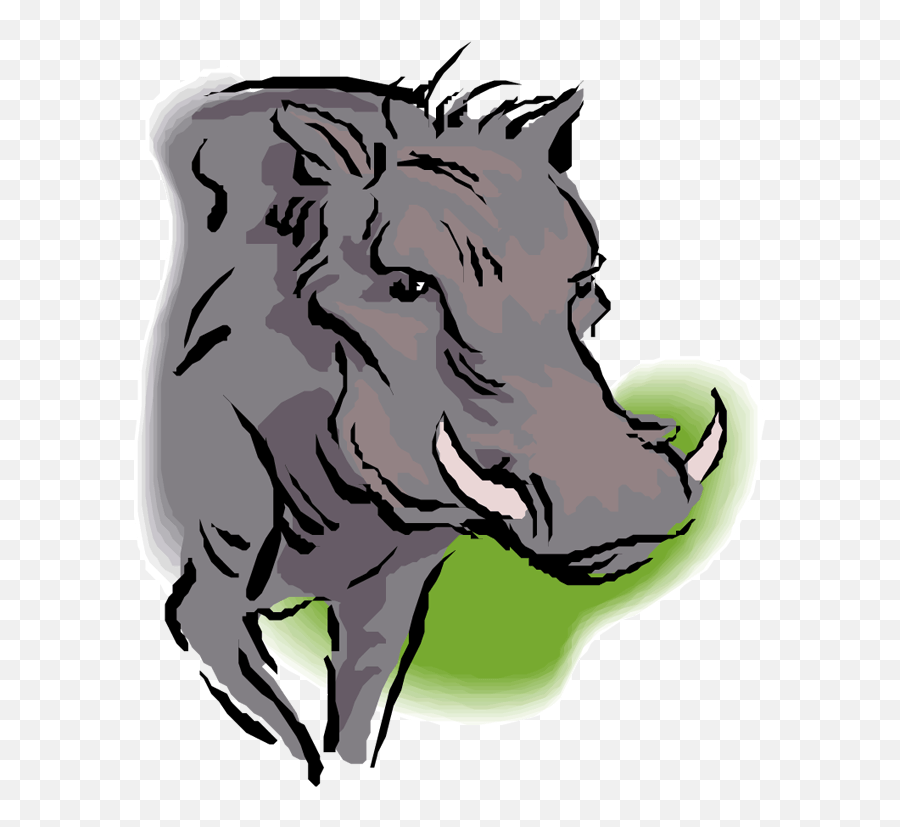 Warthog Clip Art - Warthog Head Drawing Transparent Png,Warthog Png