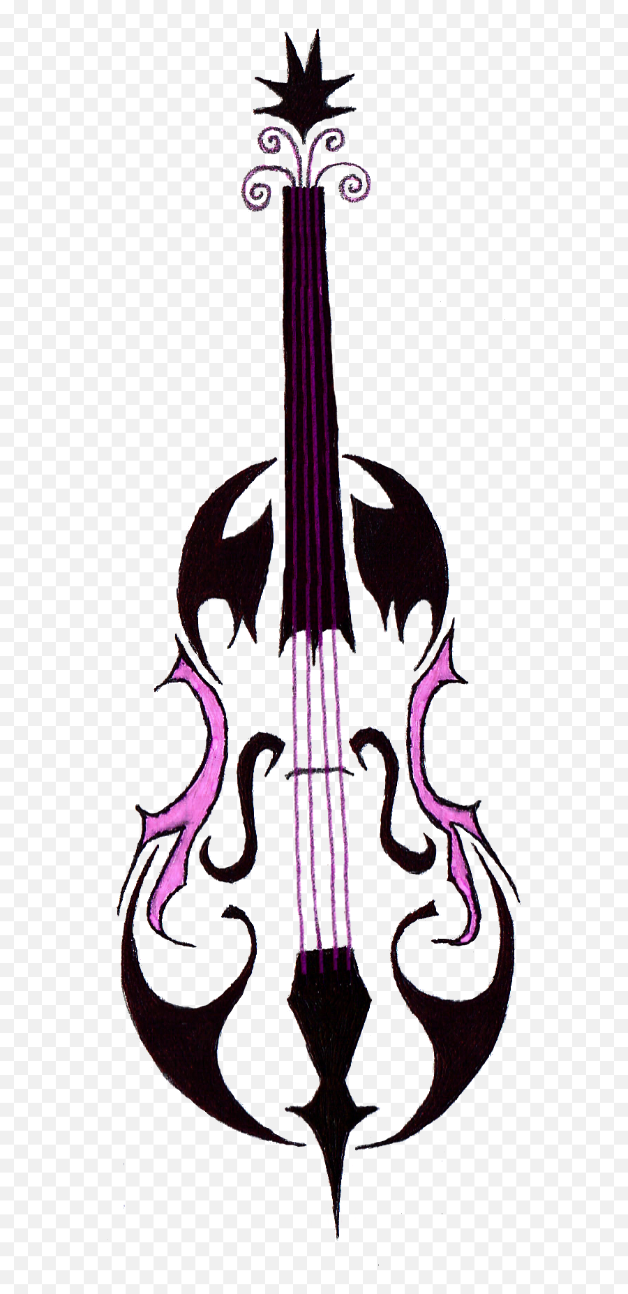 Collection Of Fiddle Clipart Free Download Best - Tribal Violin Drawing Png,Fiddle Png