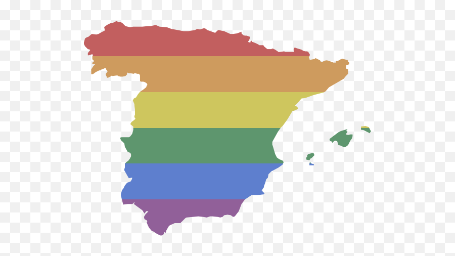 Lgbt Rights In Spain Equaldex - Outline Spain Country Png,Spain Flag Png