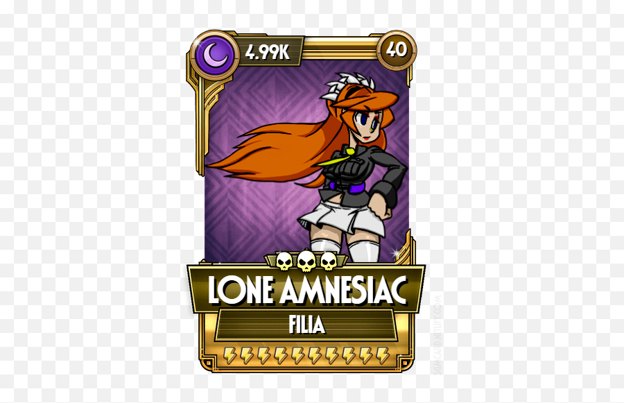 Recolor Of Filia Based - Skullgirls Custom Cards Png,The World Ends With You Logo