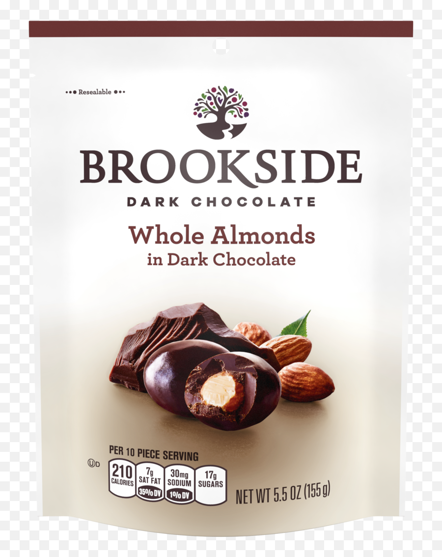 Brookside Whole Almonds In Dark Chocolate 55 Oz - Brookside Chocolate Covered Almonds Png,Hershey Kisses Logo