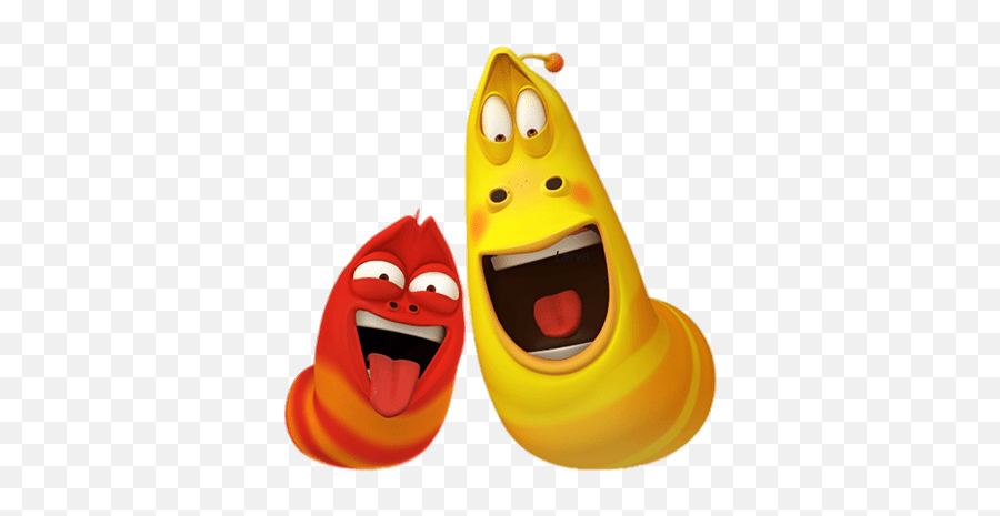 Larva Red And Yellow Funny Faces - Larva Cartoon Png,Funny Faces Png