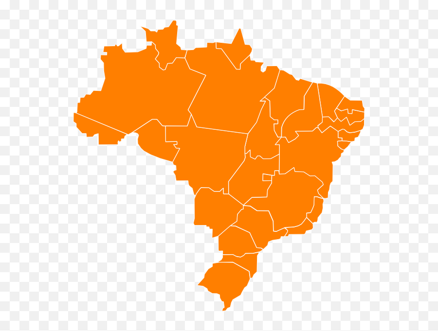 Mapa Brasil Laranja2 Clip Art - Mapa Brasil Laranja Png,Brasil Png
