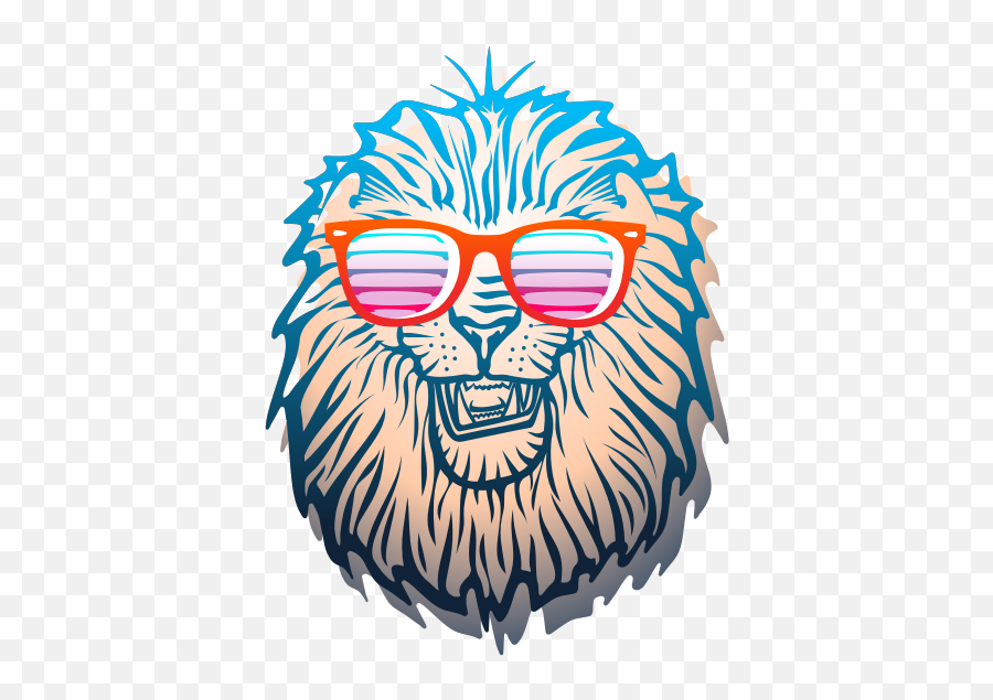 Lion Head - Lion Head Glasses Svg Png,Lion Head Transparent
