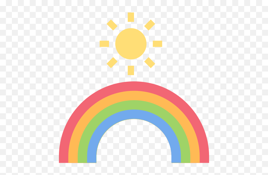 Rainbow Weather Forecast Spring Sun Sunny Free Icon Of - Icone Arco Iris Png,Sunny Day Icon