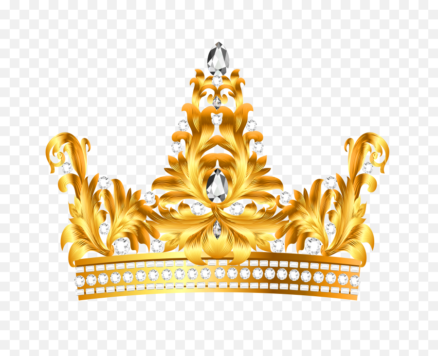 Gold And Diamonds Crown Png Clipart Coronas - Gold Queen Crown Png,King ...