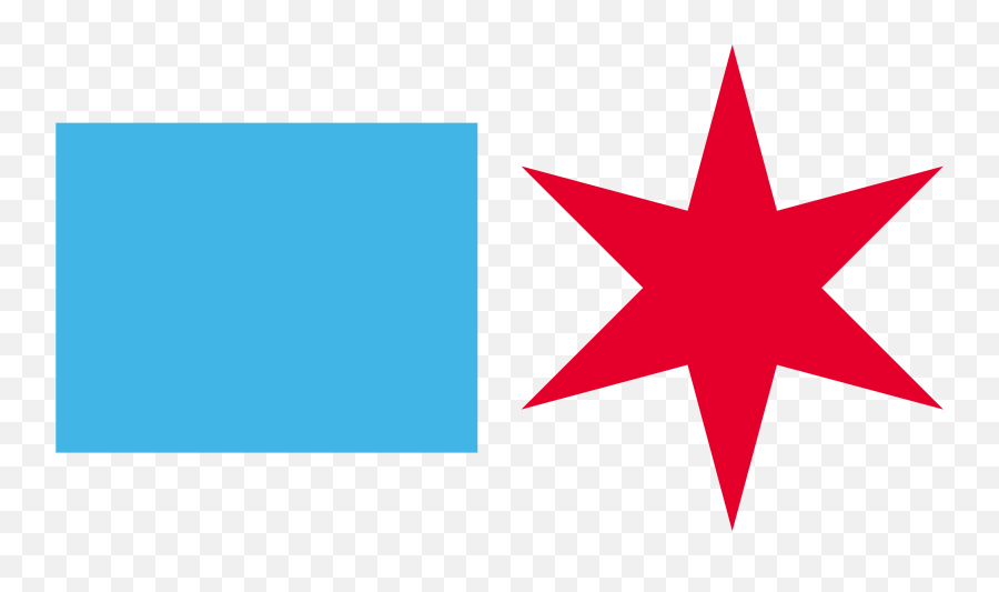 The Flag Of City Chicago - City Of Chicago Star Png,Chicago Flag Png