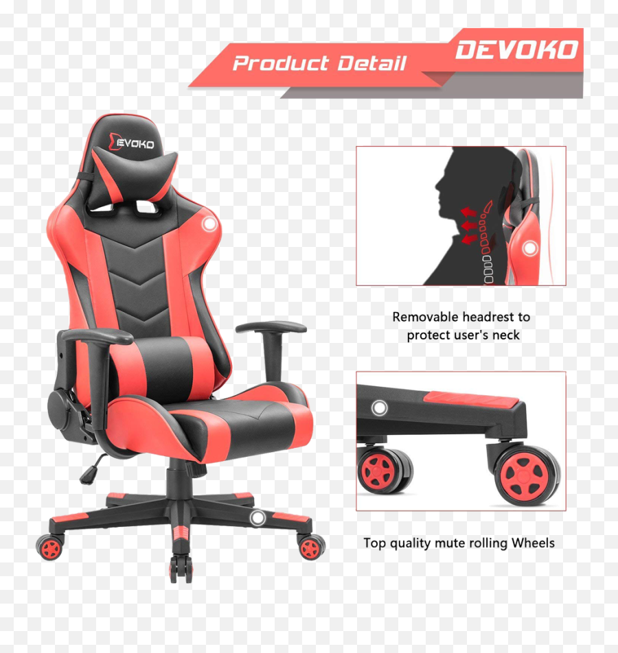 Download Devoko Gaming Chair - Devoko Ergonomic Gaming Chair Devoko Gaming Chair Png,Gaming Chair Png