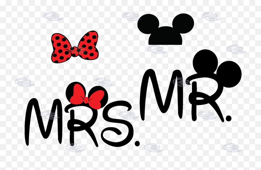 Minnie Mouse Bow And Mickey Ears - Mr Mrs Mickey Svg Png,Mickey Mouse Ears Png