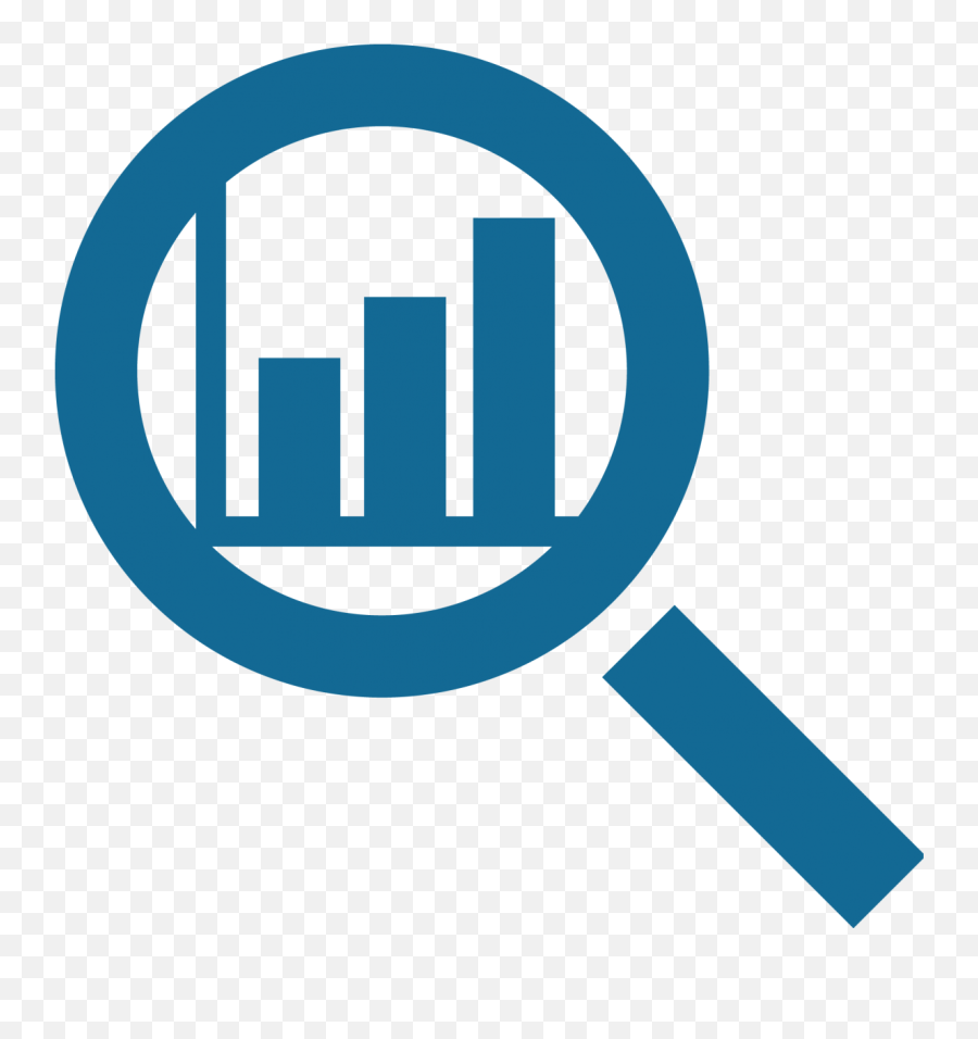 Download Identify Current Market Share - Magnifying Glass Icon Blue Png,Market Png