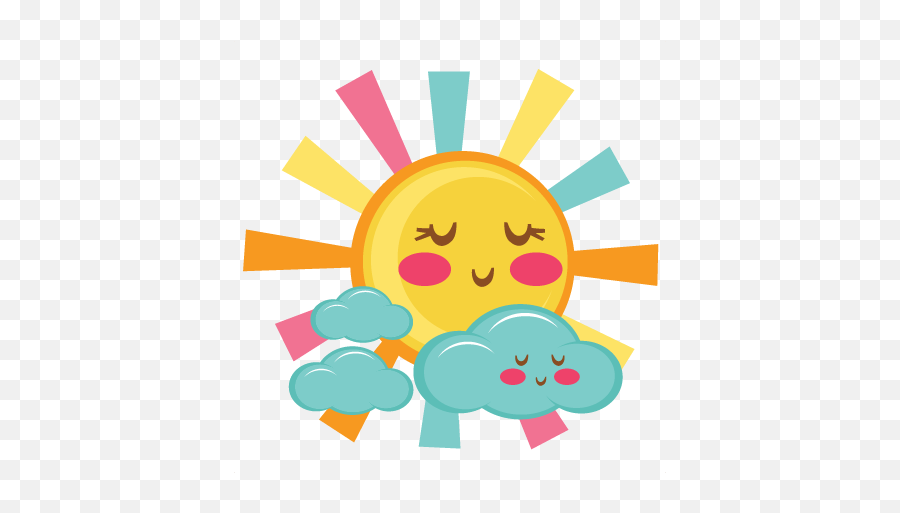 Cute Sun Svg Scrapbook Cut File Clipart Files For - Cute Happy Sun Clipart Png,Sun Silhouette Png