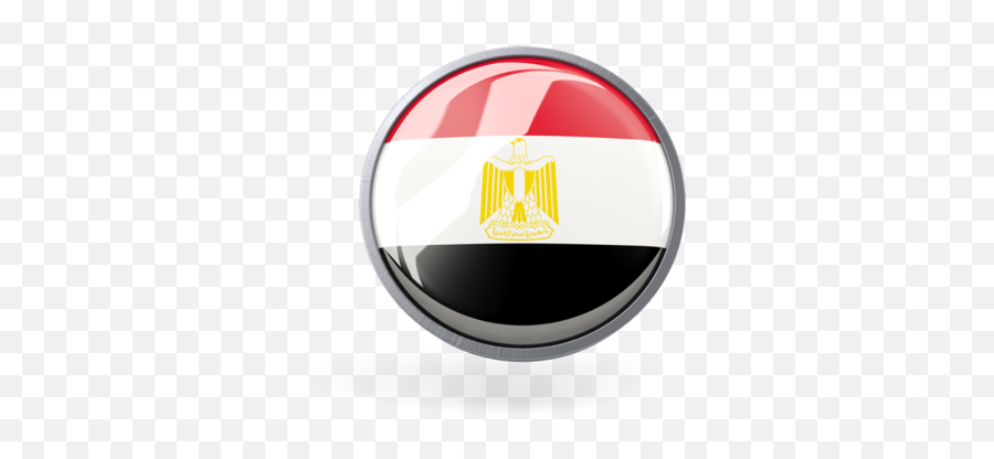 Metal Framed Round Icon Illustration Of Flag Egypt - Language Png,Metal Icon
