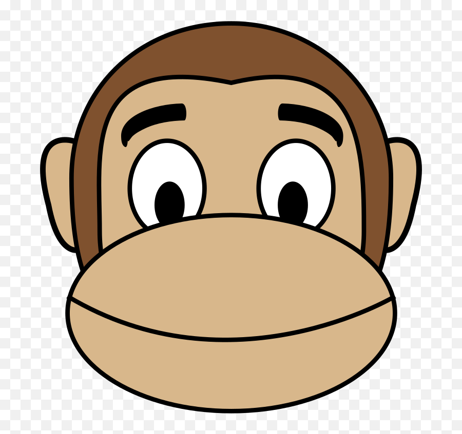 Monkey Rounded Face Png Svg Clip Art For Web - Download Dibujo Cabeza De Mono,Monkey Icon Png
