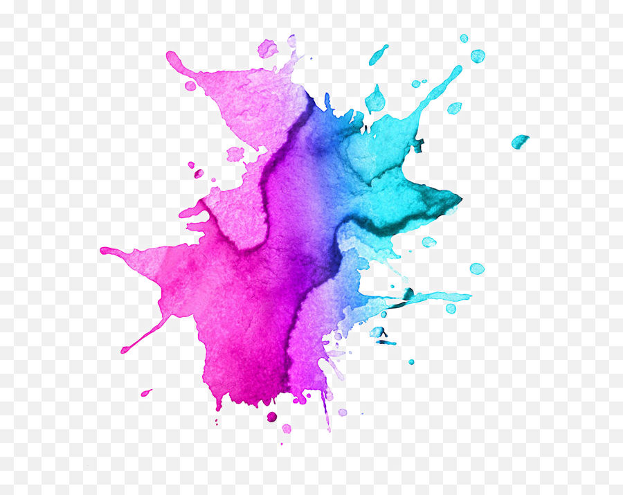 Clipart Royalty Free Library Drawing - Pink And Blue Watercolor Splash Png,Splatters Effect Png