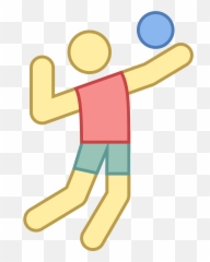 Volleyball Player Icon - Clipart Full Size Art png