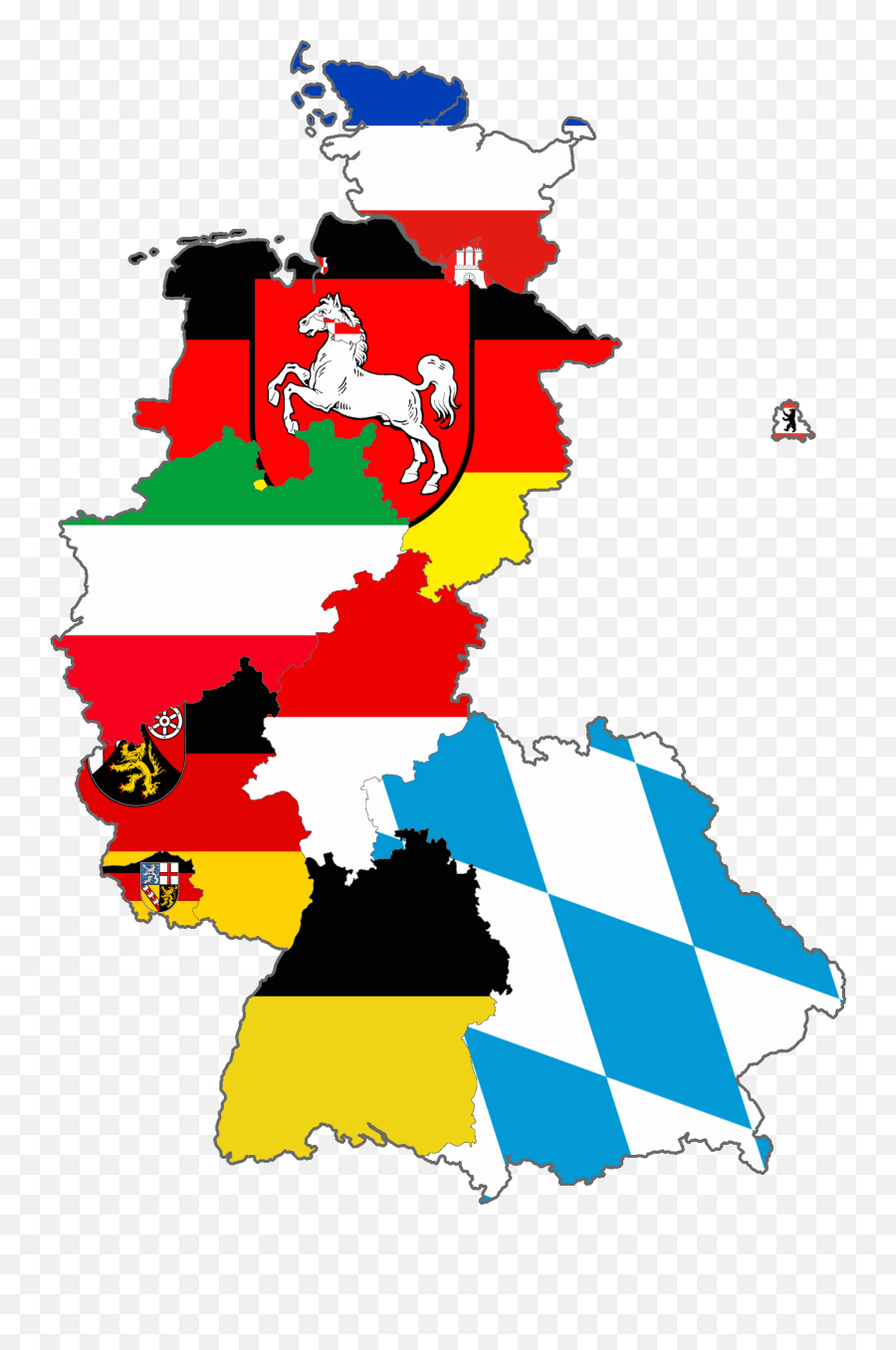 Flag Map Of West Germany - Flag Map Of West Germany Png,Germany Png