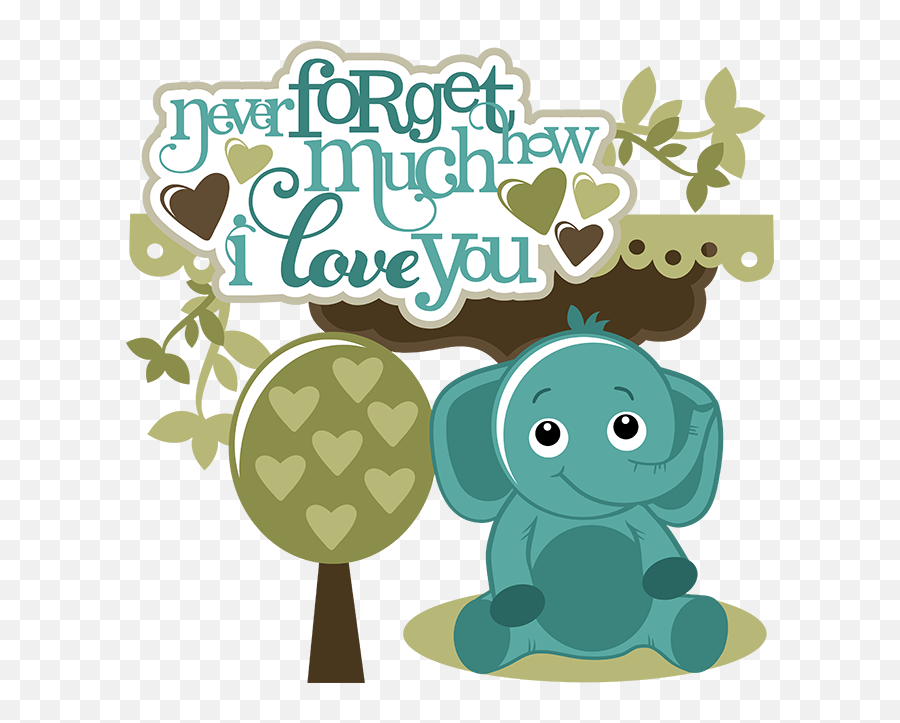 Elephant Svg Clipart Cute Clip Art - Love You Clipart Cute Png,Elephant Clipart Transparent